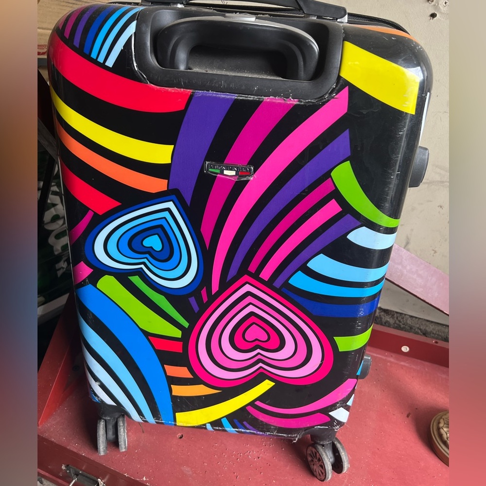 Multi color suitcase